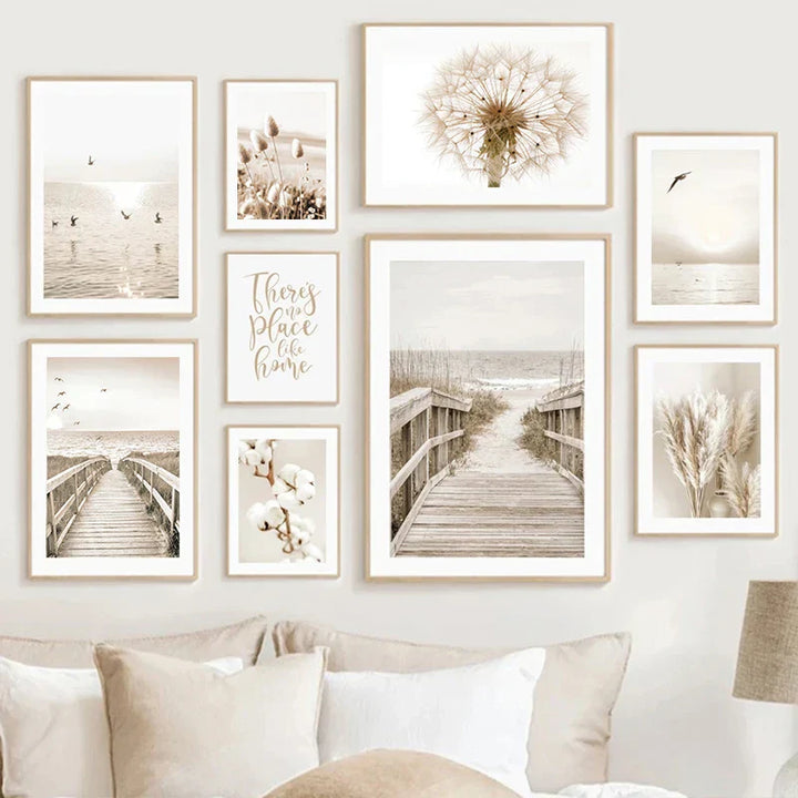 Tranquile Strandlandskap Galleri Veggkunst Fine Art Lerrettrykk Inspirasjonsbilder av ro for Stue Soverom Kunstdekoreasjon | Skanto