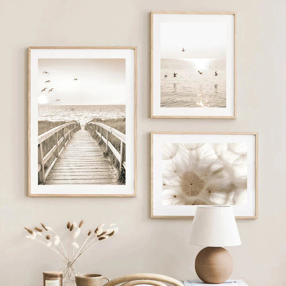 Tranquile Strandlandskap Galleri Veggkunst Fine Art Lerrettrykk Inspirasjonsbilder av ro for Stue Soverom Kunstdekoreasjon | Skanto
