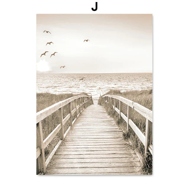 Tranquile Strandlandskap Galleri Veggkunst Fine Art Lerrettrykk Inspirasjonsbilder av ro for Stue Soverom Kunstdekoreasjon | Skanto