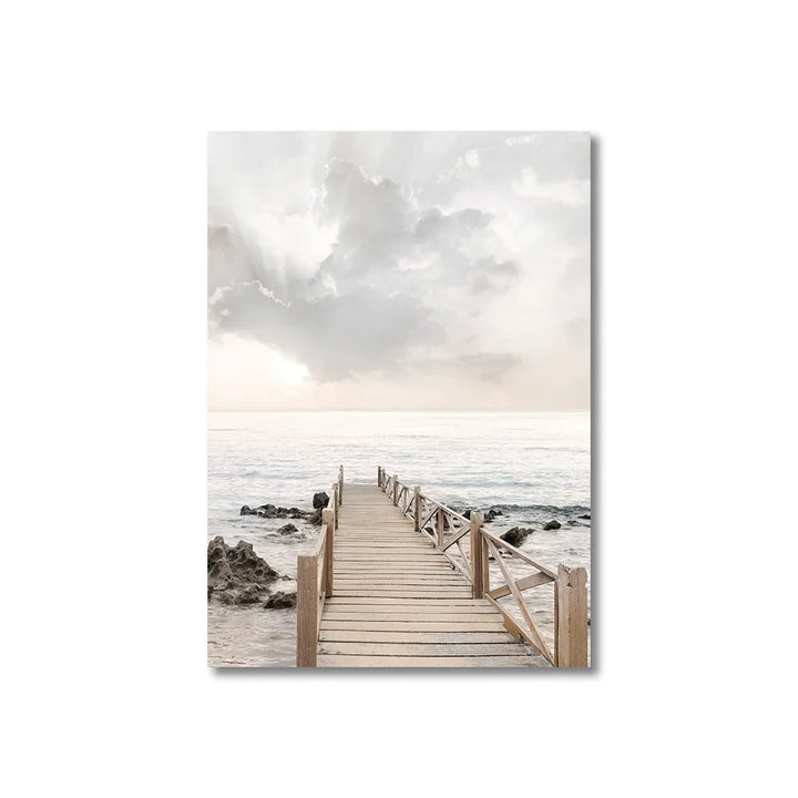 Ruhigende sjøgress strand kystlandskap veggkunst Fine kunstler lerret trykk Skandinaviske bilder av ro for inspirerende stuedekorasjon | Skanto