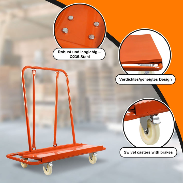 Flatbed vogn Transportvogn opp til 1000kg | Skanto