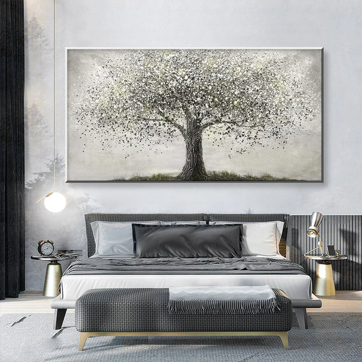 Tree Of Life Veggkunst Fine Art Lerrettrykk Moderne Svart-Hvitt-Plakatbilde For Stue Soverom Hjemmekontor Kunst Dekor | Skanto
