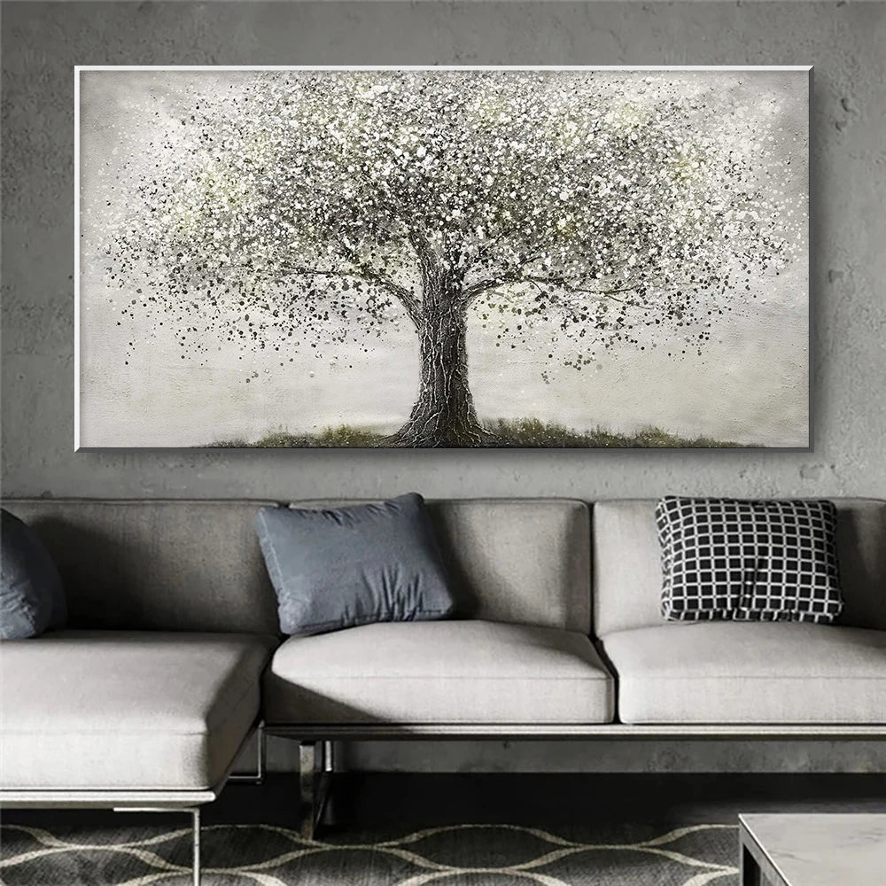 Tree Of Life Veggkunst Fine Art Lerrettrykk Moderne Svart-Hvitt-Plakatbilde For Stue Soverom Hjemmekontor Kunst Dekor | Skanto