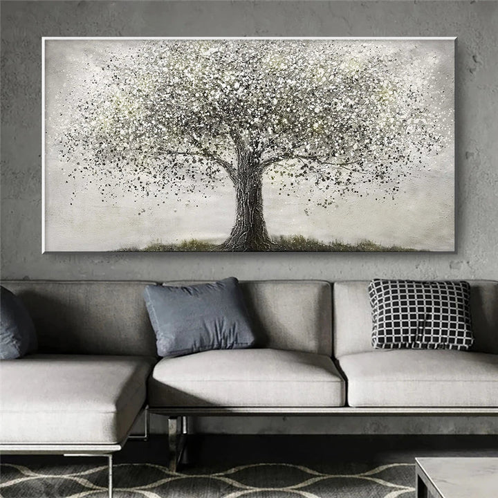 Tree Of Life Veggkunst Fine Art Lerrettrykk Moderne Svart-Hvitt-Plakatbilde For Stue Soverom Hjemmekontor Kunst Dekor | Skanto