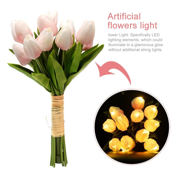 Tulipaner LED Nattlys Bankett Skålift