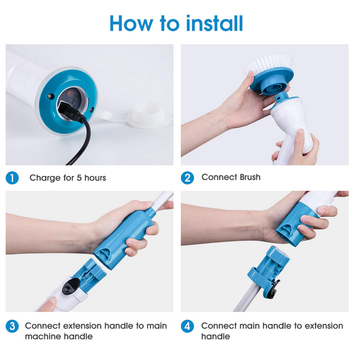 Turbo Scrub® Trådløs Rengjøringsbørste | Skanto