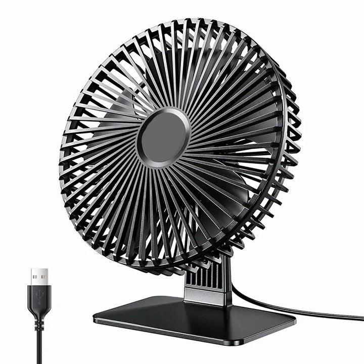 Mira Oscillerende USB Vifte – Stille, Kompakt & 4 Hastigheter for Skrivebord og Natthyller | Skanto