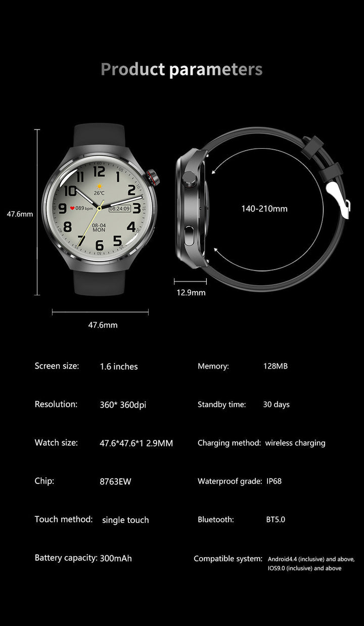 Skanto |  Gt4 Pro Smartwatch For Menn: Ip68 Nfc Gps Tracker, Amoled 360*360 Hd-Skjerm, Hjertefrekvens, Bluetooth-Samtale Begrenset Utgave