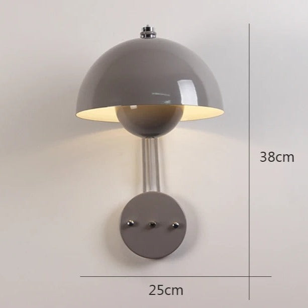 Moderne LED-vegglampe med soppmotiv | Stilig nattlys for soverom og stue