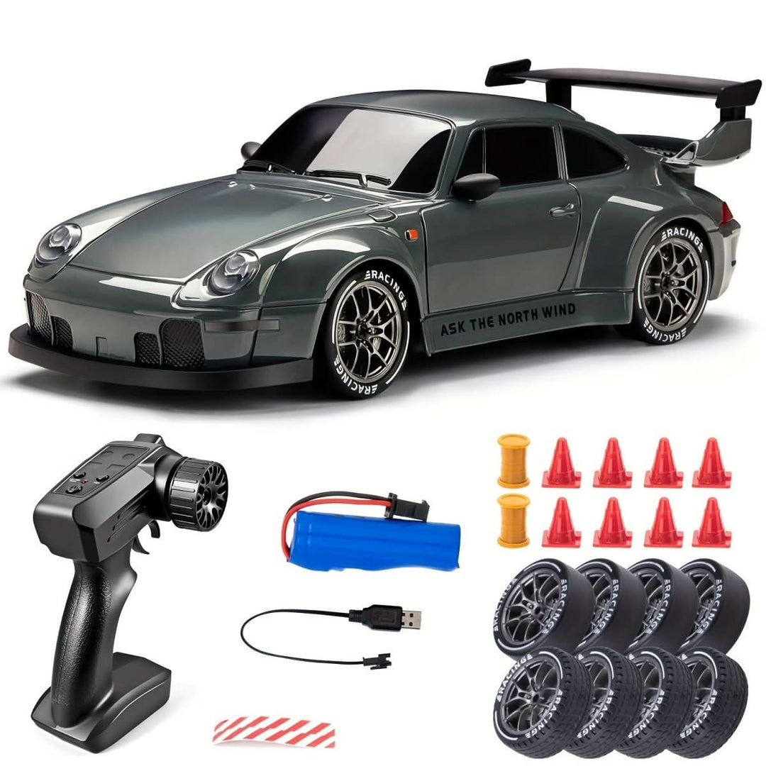 Skanto | RC Bil 1:24 med LED Hjul & Firehjulsdrift