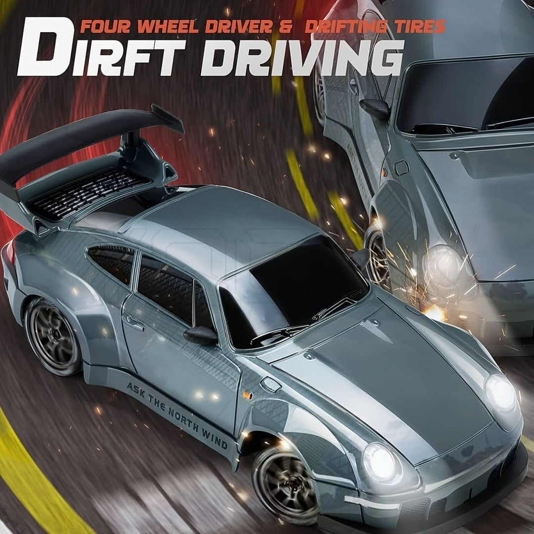 Skanto | RC bil med LED-hjul og firehjulsdrift i skala 1:24