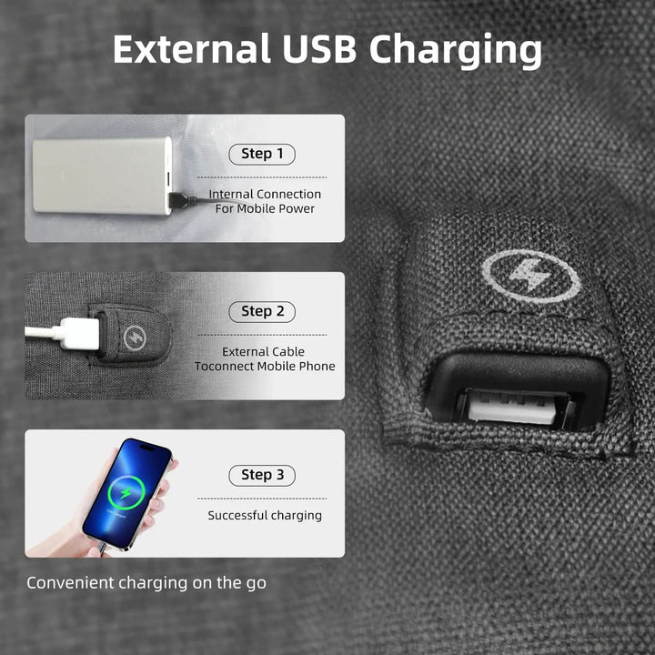 Skanto | Fleksibel Dagsryggsekk med USB & Laptoprom