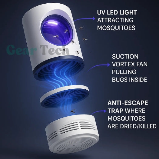 Skanto | InsectoStop UV Fluefanger – Elektrisk Mygglampe for Innendørs og Utendørs