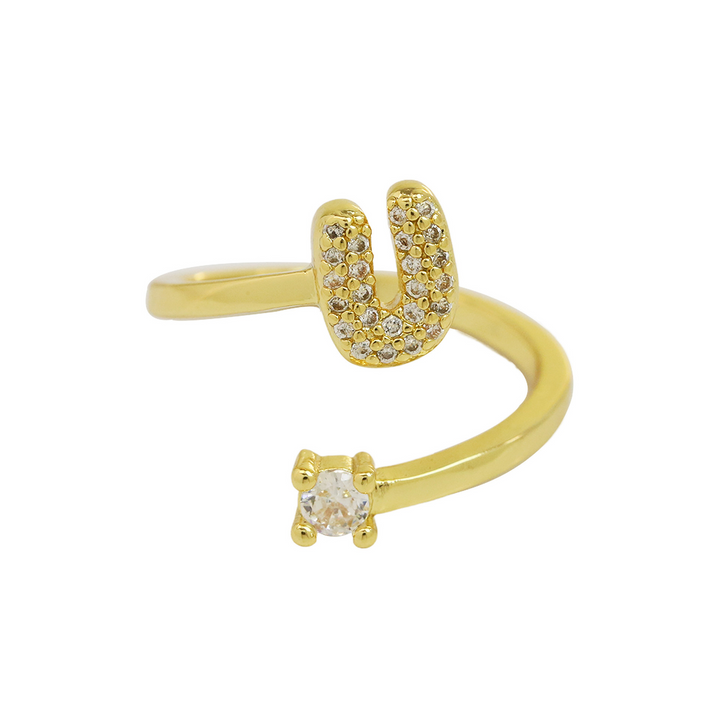 Skanto | Delikat Boble Diamant Innpakning Initial Ring