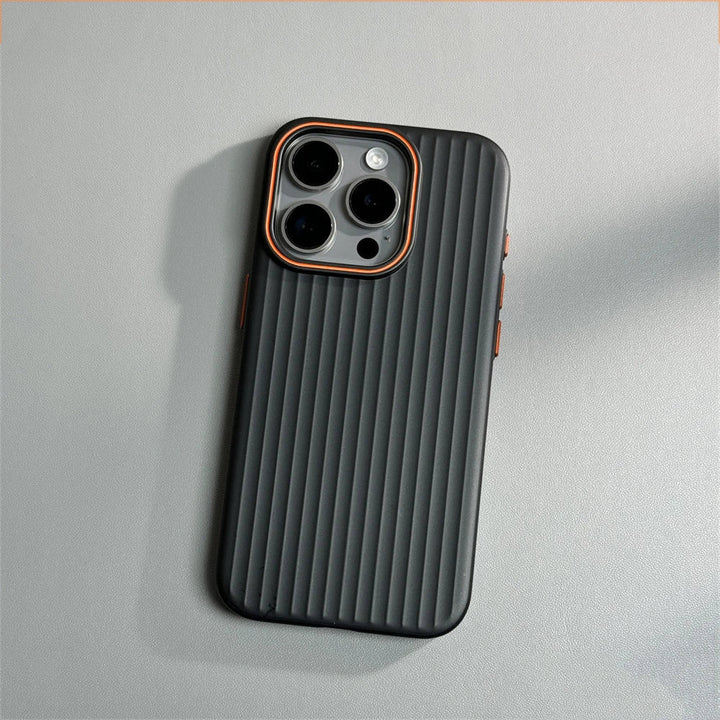 Skanto | Ultrafin korrugert matte sjokksikker etui for iPhone