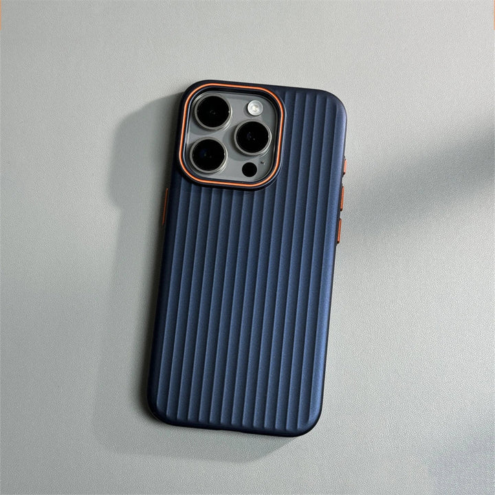 Skanto | Ultrafin korrugert matte sjokksikker etui for iPhone