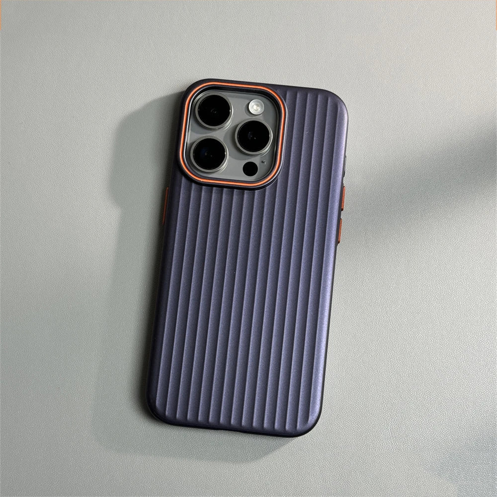 Skanto | Ultrafin korrugert matte sjokksikker etui for iPhone