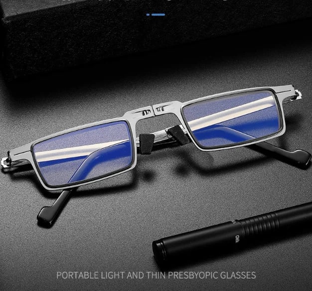 Ultralette skruefrie sammenleggbare lesebriller laget av titanmateriale | Skanto