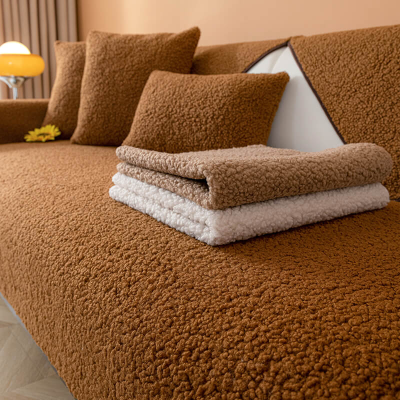 Ultrasoft Teddy Fleece Varm Non-Slip Sofa Deksel 90x160 cm | Skanto