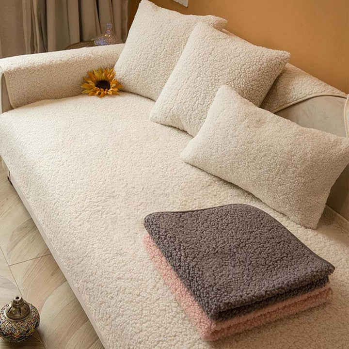 Ultrasoft Teddy Fleece Varm Non-Slip Sofa Deksel 90x160 cm | Skanto