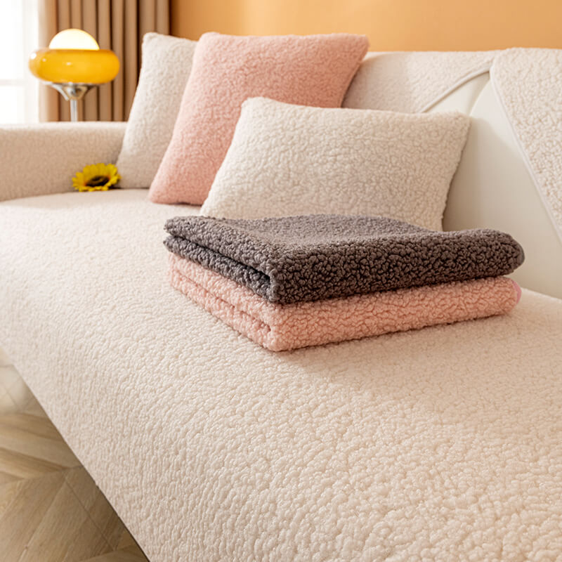Ultrasoft Teddy Fleece Varm Non-Slip Sofa Deksel 90x160 cm | Skanto