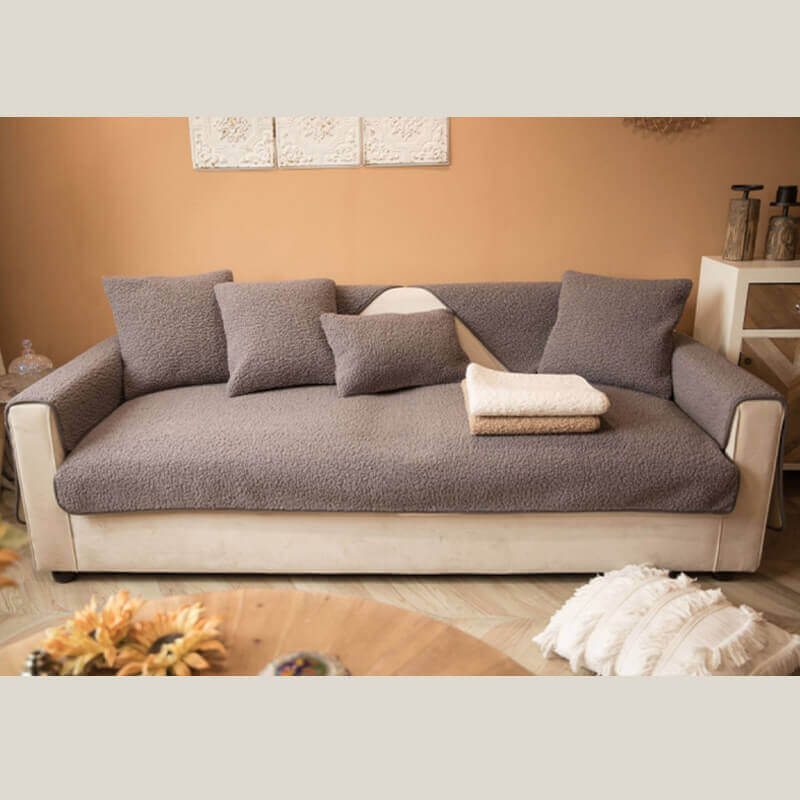 Ultrasoft Teddy Fleece Varm Non-Slip Sofa Deksel 90x160 cm | Skanto