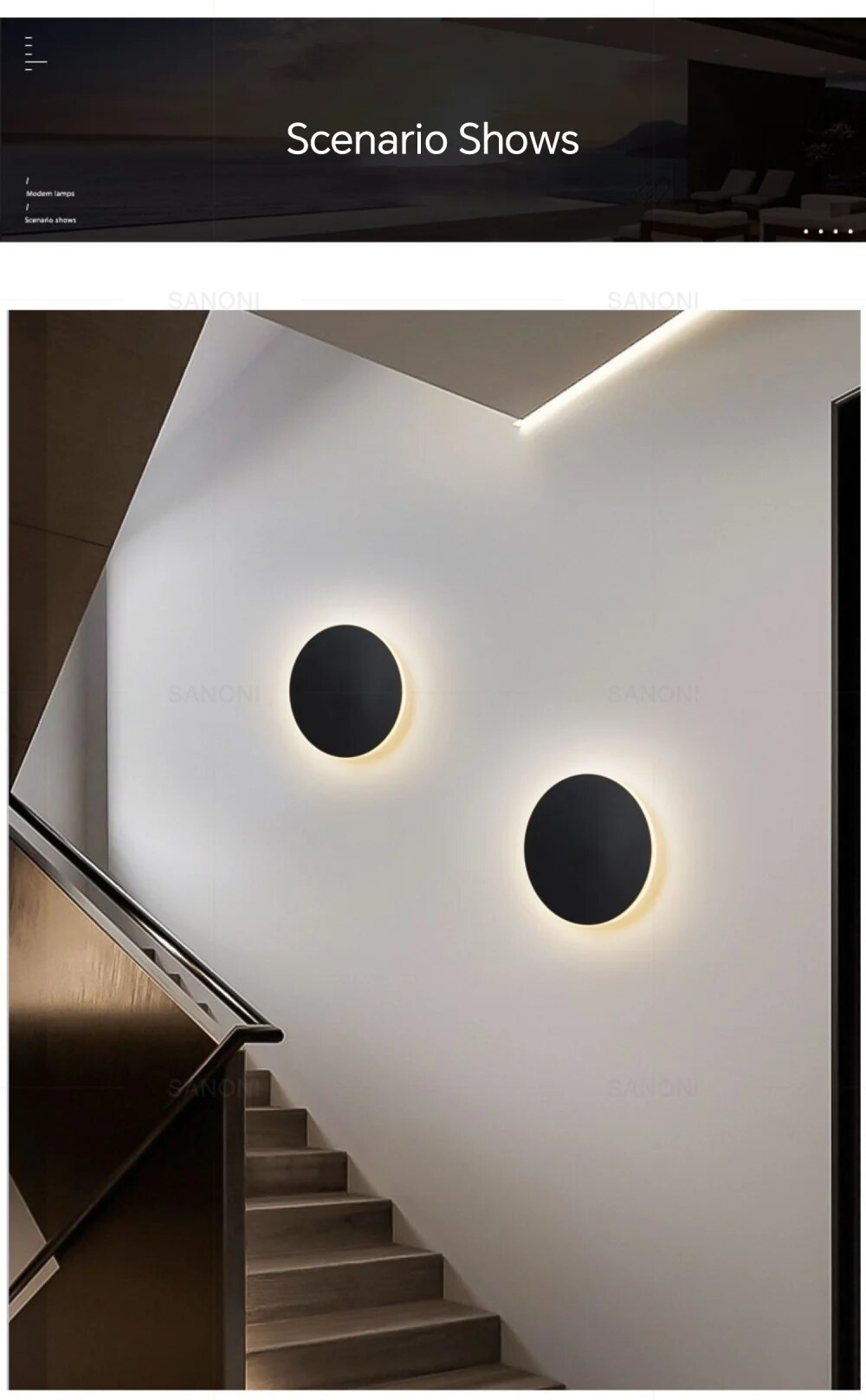 Skanto | Moderne rund LED vegglampe for stilfull ambient belysning
