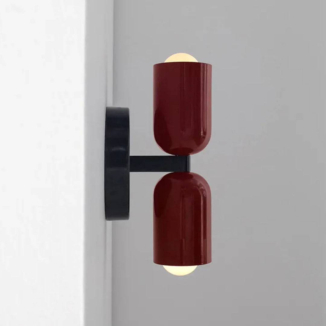 Skanto | Dobbel Hode Vegglampe Svart Base