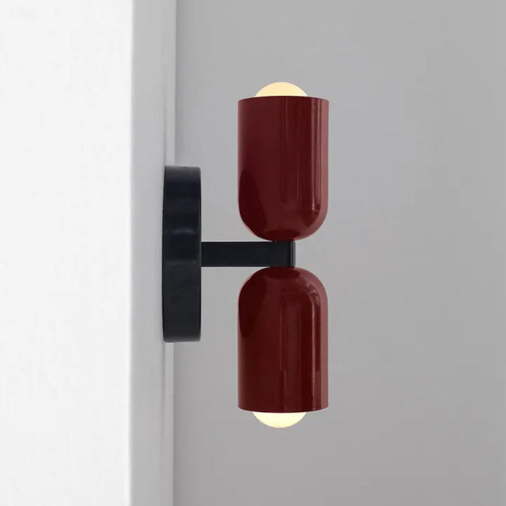 Skanto | Dobbel Hode Vegglampe Svart Base