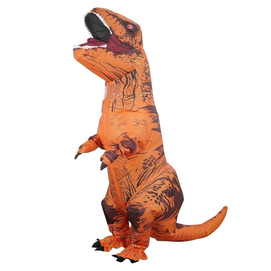 DinoKing Oppustbar T-Rex Kostyme – Gigantisk Unisex Drakt med Vifte | Skanto