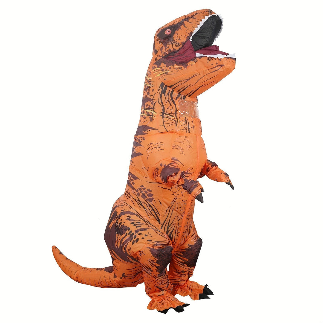 DinoKing Oppustbar T-Rex Kostyme – Gigantisk Unisex Drakt med Vifte | Skanto
