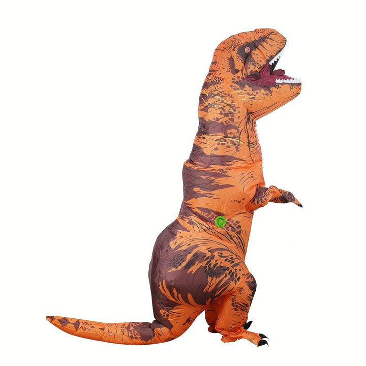 DinoKing Oppustbar T-Rex Kostyme – Gigantisk Unisex Drakt med Vifte | Skanto