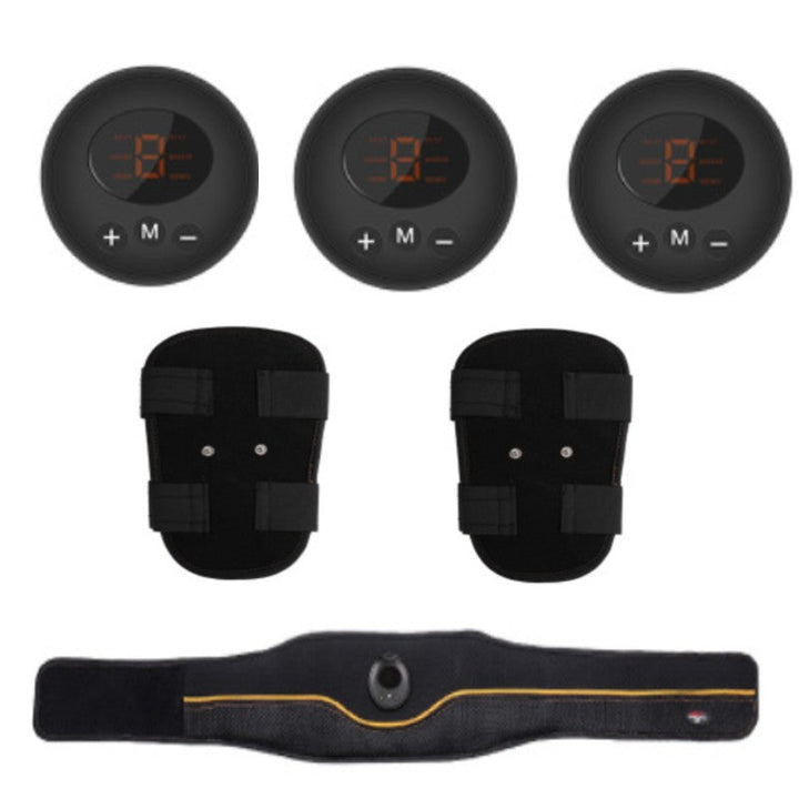 Skanto | Oppladbar hjemme smart EMS magebelte, med feste, pustende nett, 6 moduser og 9 styrker, for hjemme, kontor og treningsstudio