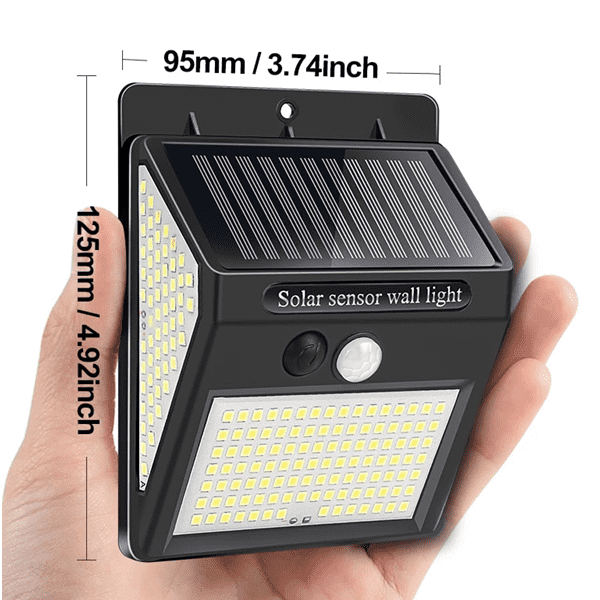 Bevegelsessensor Solcelledrevet 100 Led Lys | Skanto