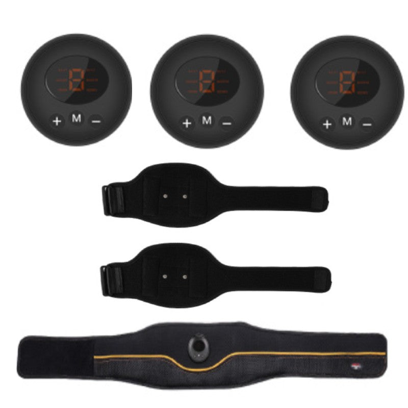Skanto | Oppladbar hjemme smart EMS magebelte, med feste, pustende nett, 6 moduser og 9 styrker, for hjemme, kontor og treningsstudio