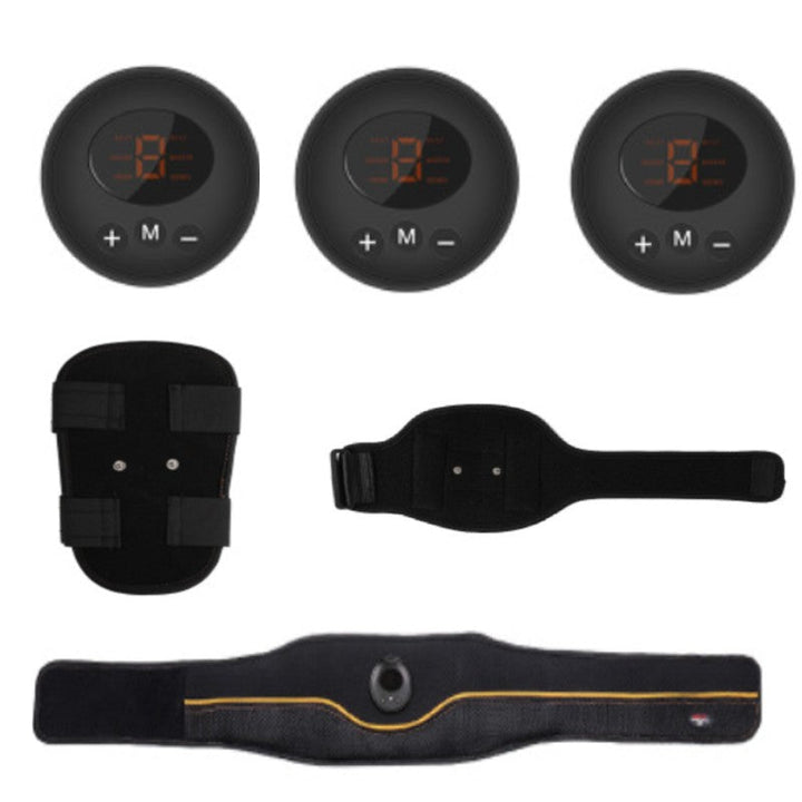Skanto | Oppladbar hjemme smart EMS magebelte, med feste, pustende nett, 6 moduser og 9 styrker, for hjemme, kontor og treningsstudio