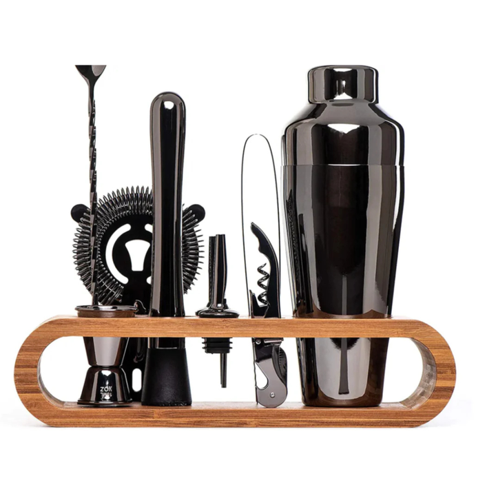Cocktail shaker-set laget av rustfritt stål – 10-delt premium bartender-sett | Ideell for Skantoandede drinker og fester | Skanto