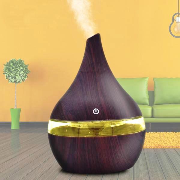 Skanto | Treverk Elektrisk Luftfukter Ultrasonisk Aromaterapi Diffuser