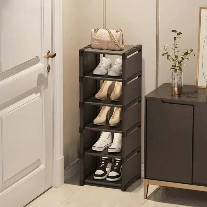 Platzsparendes Schuhregal – Stapelbares Schuhregal für Ecken und kleine Räume