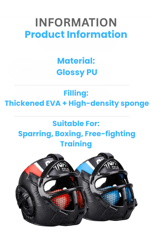 Skanto | Premium hodebeskyttelse med ansiktsmaske for kampsport