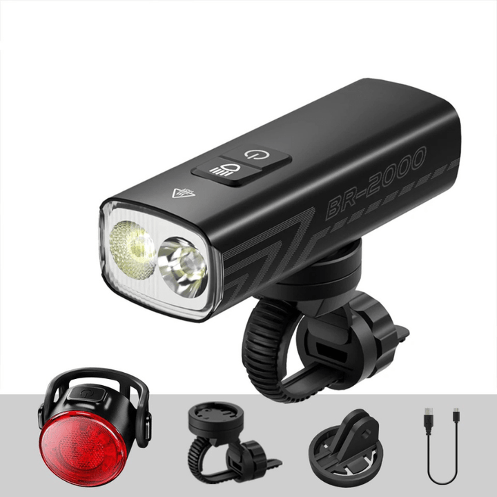 Skanto | Kraftig LED sykkellykt med 2000 lumen og IPX6 vanntettekking