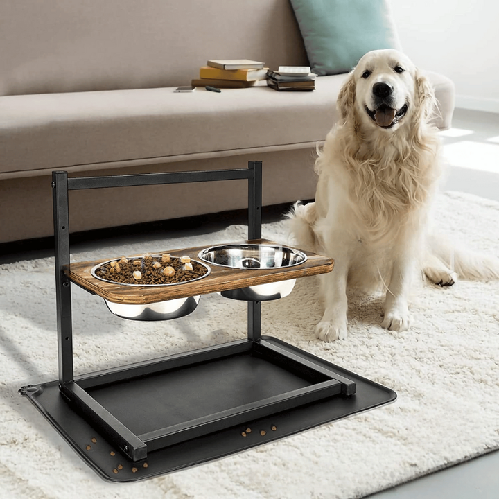 Skanto | SNACKHAVEN MATSTASJON – Ergonomisk matstasjon laget av rustfritt stål for store og mellomstore hunder