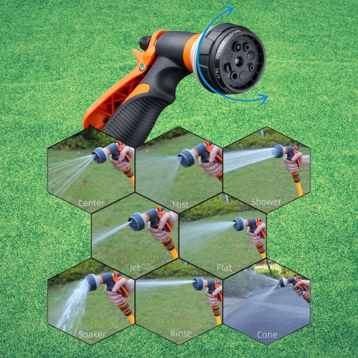 Skanto | FlowSpray Hage Dyse – 8-fold justerbar & komfortabel for enhver oppgave