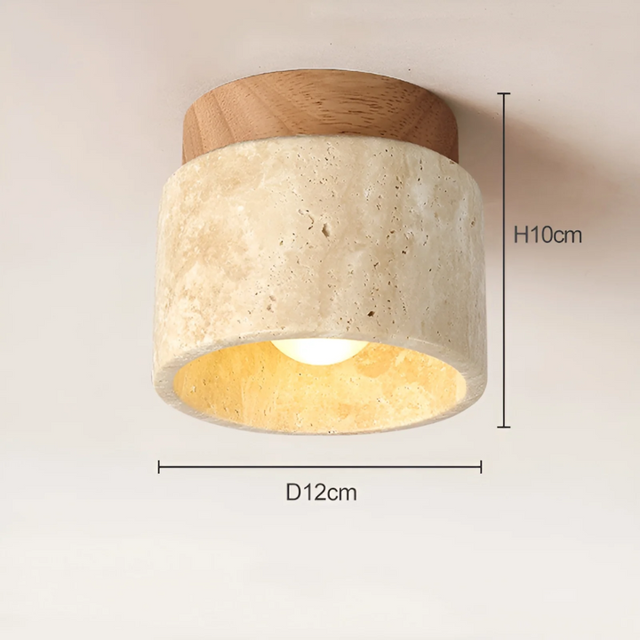 Wabi Sabi Gul Marmor Japansk Taklampe - TranquilStone | Skanto