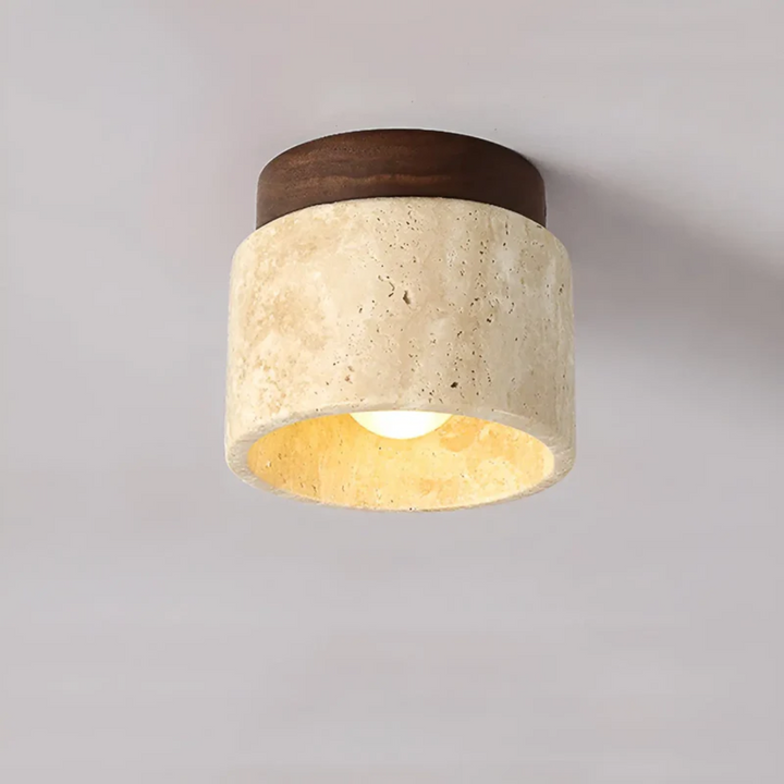 Wabi Sabi Gul Marmor Japansk Taklampe - TranquilStone | Skanto