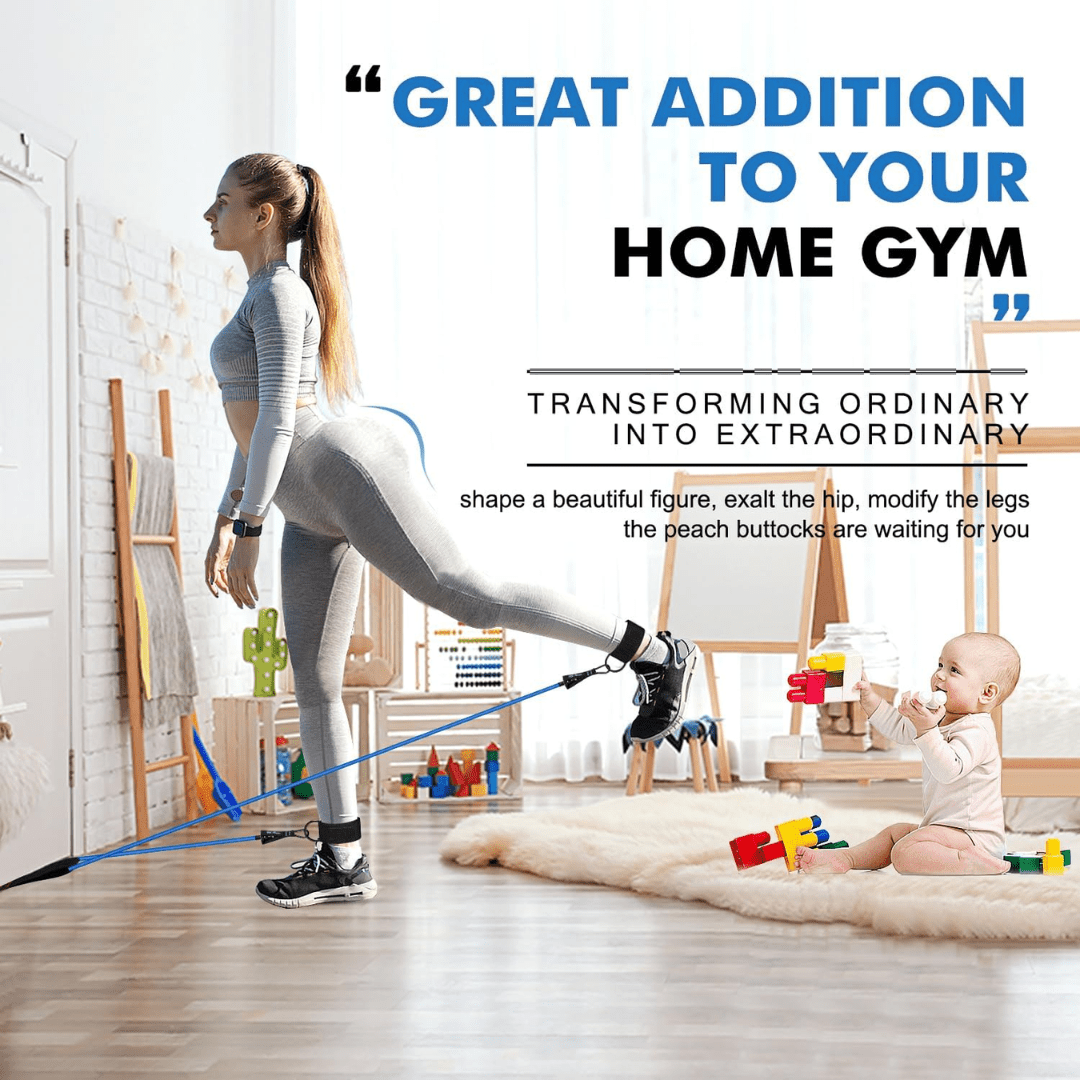 Norvo | motstandsbandsett for fullkroppstrening og rehabilitering med håndtak, ankelrem og døranker