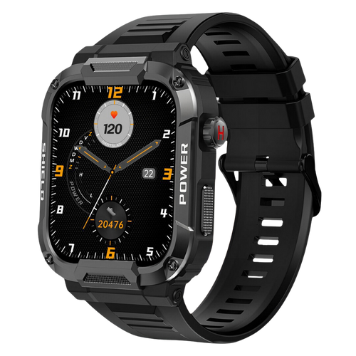 Skanto | IronPulse X1 Robust Smartklokke – Sjokkresistent, Vanntett & Helsemonitor