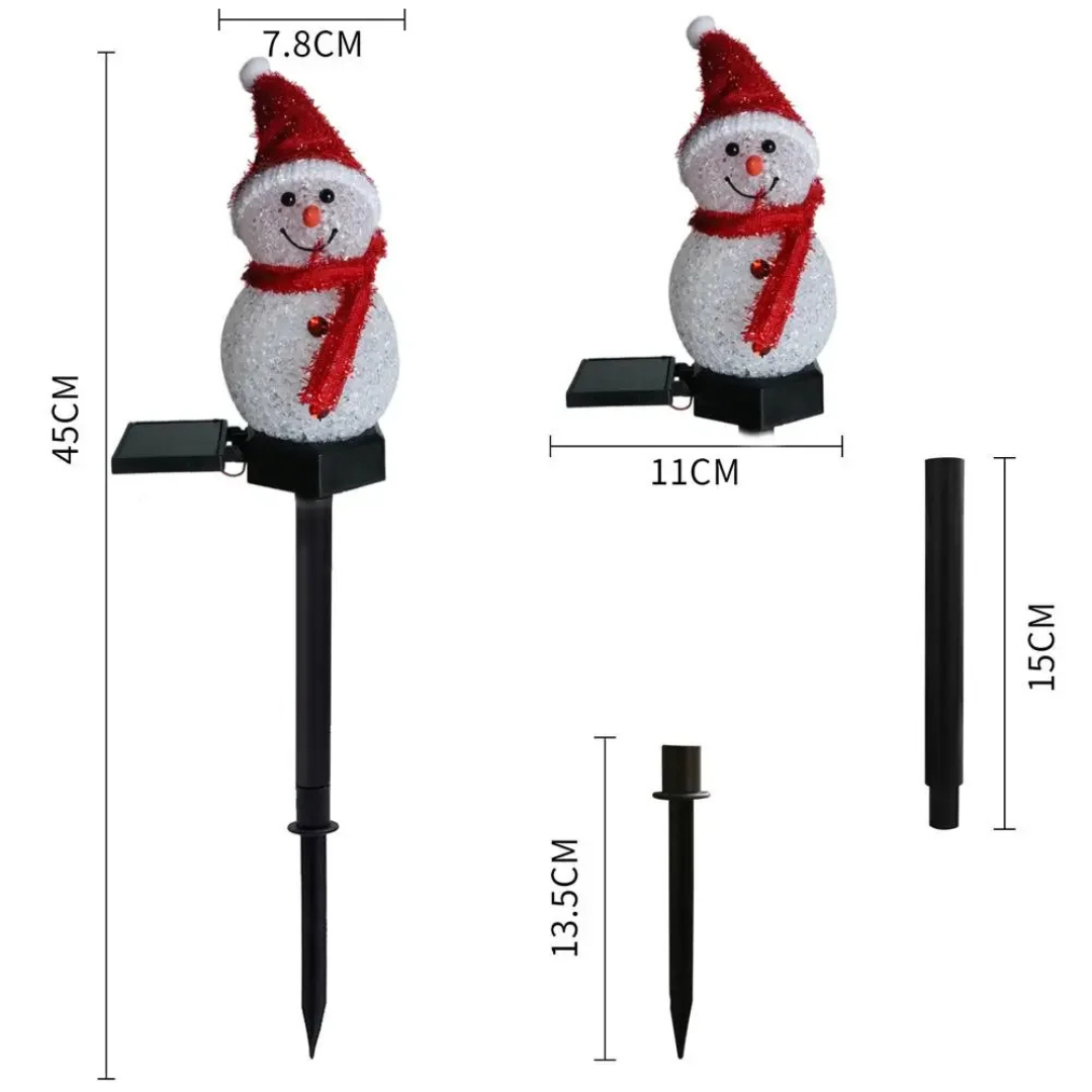 Solar-Powered Snowman Lamp - SolarSnow | Skanto