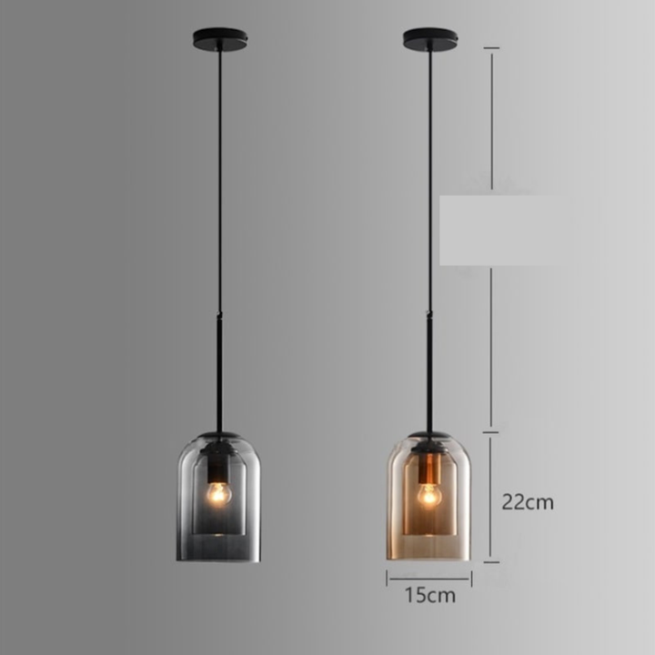 LuxeBeam Lys - Moderne Pendellampe laget av dobbelt glass | Skanto