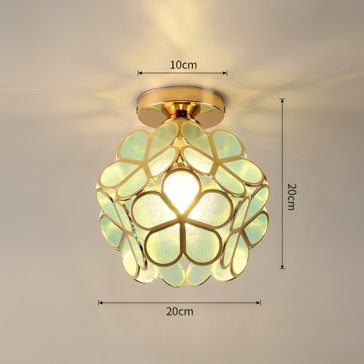 Retro stil PVC taklampe – Blomstermønster for et unikt utseende | Skanto